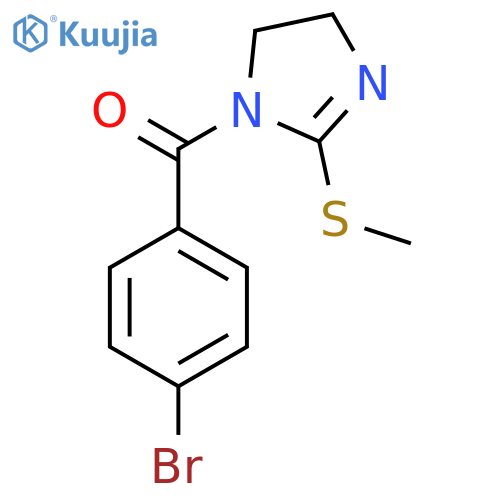 1-(4-bromobenzoyl)-2-(methylsulfanyl)-4,5-dihydro-1H-imidazole structure