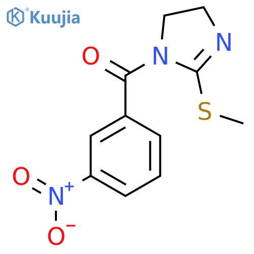 2-(methylsulfanyl)-1-(3-nitrobenzoyl)-4,5-dihydro-1H-imidazole structure
