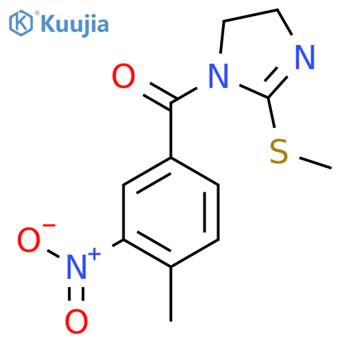 1-(4-methyl-3-nitrobenzoyl)-2-(methylsulfanyl)-4,5-dihydro-1H-imidazole structure