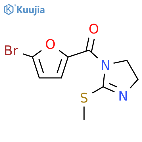 1-(5-bromofuran-2-carbonyl)-2-(methylsulfanyl)-4,5-dihydro-1H-imidazole structure