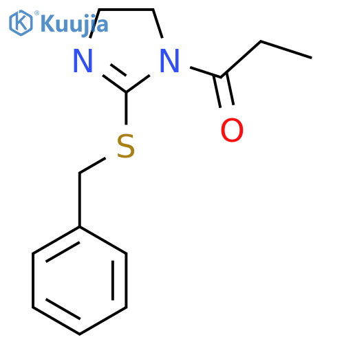 1-2-(benzylsulfanyl)-4,5-dihydro-1H-imidazol-1-ylpropan-1-one structure