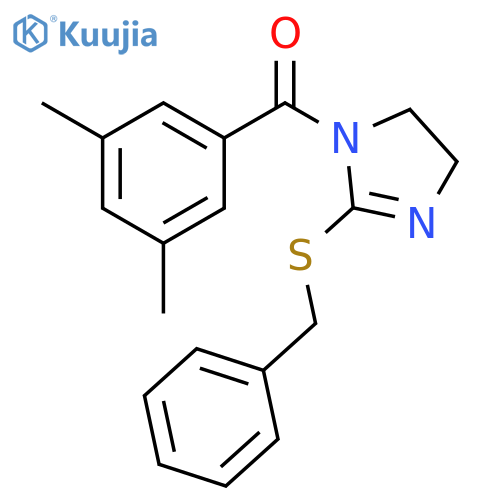 2-(benzylsulfanyl)-1-(3,5-dimethylbenzoyl)-4,5-dihydro-1H-imidazole structure