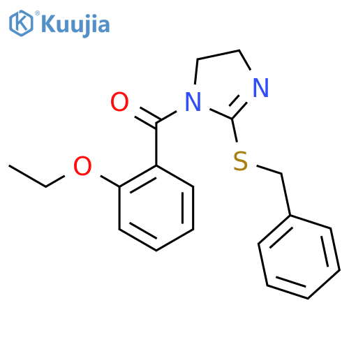 2-(benzylsulfanyl)-1-(2-ethoxybenzoyl)-4,5-dihydro-1H-imidazole structure