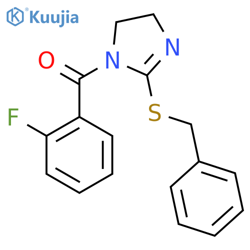 2-(benzylsulfanyl)-1-(2-fluorobenzoyl)-4,5-dihydro-1H-imidazole structure