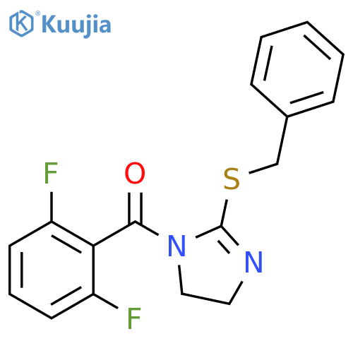2-(benzylsulfanyl)-1-(2,6-difluorobenzoyl)-4,5-dihydro-1H-imidazole structure