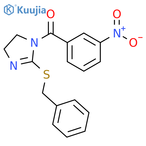 2-(benzylsulfanyl)-1-(3-nitrobenzoyl)-4,5-dihydro-1H-imidazole structure