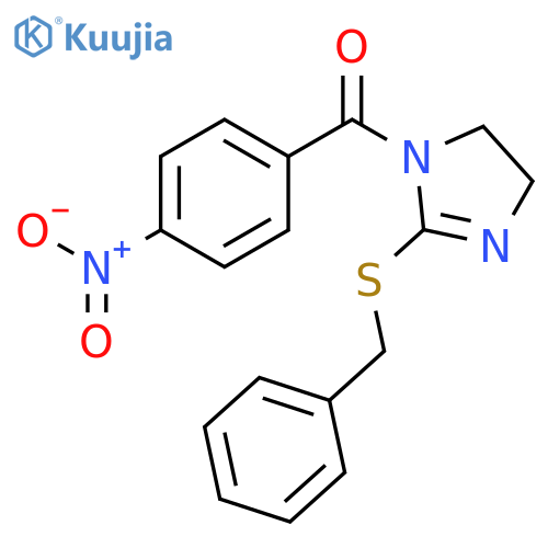 2-(benzylsulfanyl)-1-(4-nitrobenzoyl)-4,5-dihydro-1H-imidazole structure