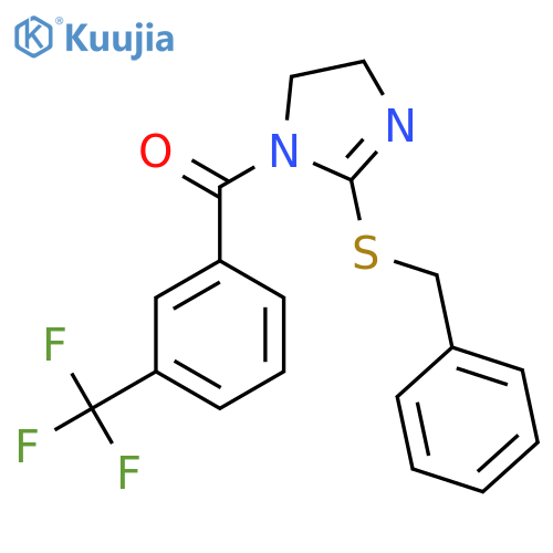 2-(benzylsulfanyl)-1-3-(trifluoromethyl)benzoyl-4,5-dihydro-1H-imidazole structure
