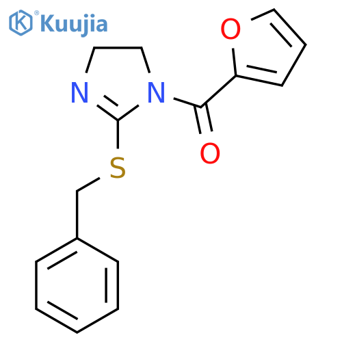2-(benzylsulfanyl)-1-(furan-2-carbonyl)-4,5-dihydro-1H-imidazole structure