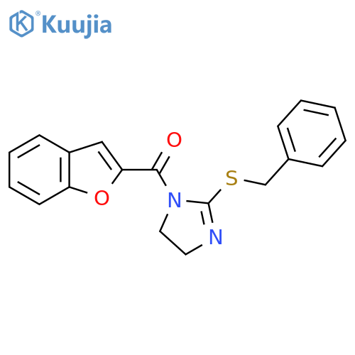 1-(1-benzofuran-2-carbonyl)-2-(benzylsulfanyl)-4,5-dihydro-1H-imidazole structure