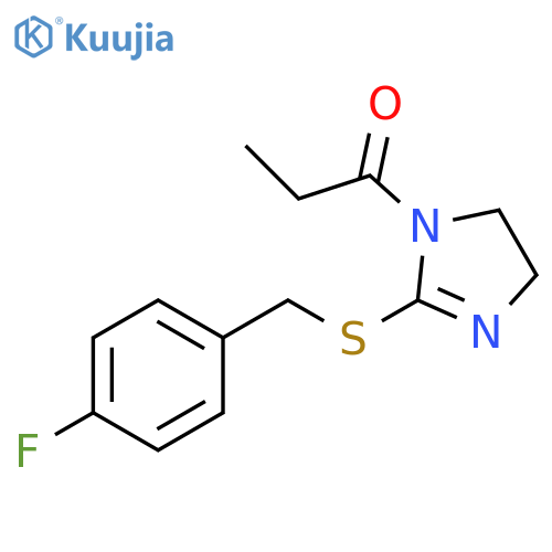 1-(2-{(4-fluorophenyl)methylsulfanyl}-4,5-dihydro-1H-imidazol-1-yl)propan-1-one structure