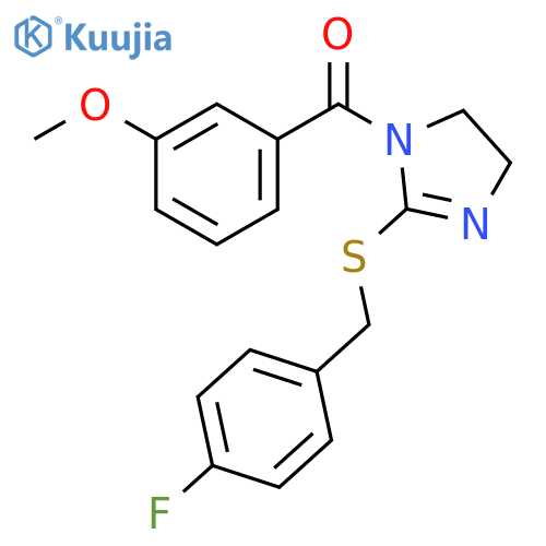 2-{(4-fluorophenyl)methylsulfanyl}-1-(3-methoxybenzoyl)-4,5-dihydro-1H-imidazole structure