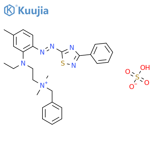 Benzyl(2-(ethyl(4-((3-phenyl-1,2,4-thiadiazol-5-yl)azo)-m-tolyl)amino)ethyl)dimethylammonium hydrogen sulphate structure