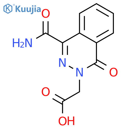2-(4-carbamoyl-1-oxo-1,2-dihydrophthalazin-2-yl)acetic acid structure