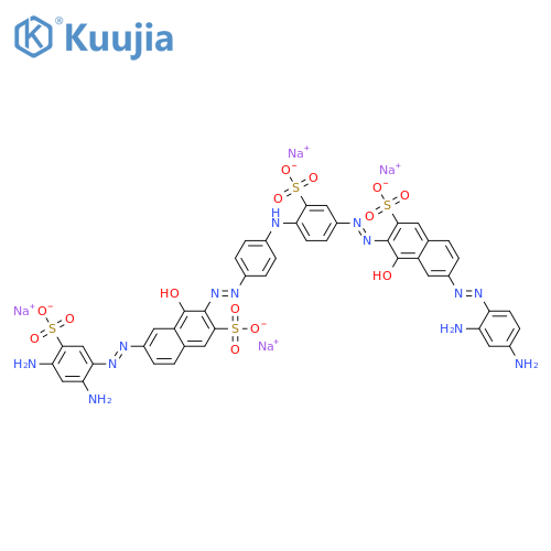 2-Naphthalenesulfonicacid,6-[(2,4-diaminophenyl)azo]-3-[[4-[[4-[[7-[(2,4-diamino-5-sulfophenyl)azo]-1-hydroxy-3-sulfo-2-naphthalenyl]azo]phenyl]amino]-3-sulfophenyl]azo]-4-hydroxy-,sodium salt (9CI) structure