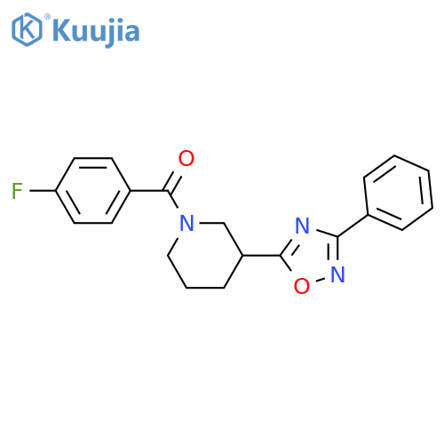 PIPERIDINE, 1-(4-FLUOROBENZOYL)-3-(3-PHENYL-1,2,4-OXADIAZOL-5-YL)- structure