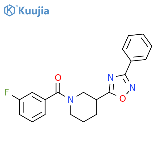 Piperidine, 1-(3-fluorobenzoyl)-3-(3-phenyl-1,2,4-oxadiazol-5-yl)- structure