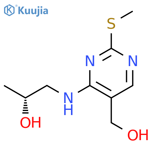 5-Pyrimidinemethanol, 4-[[(2R)-2-hydroxypropyl]amino]-2-(methylthio)- structure