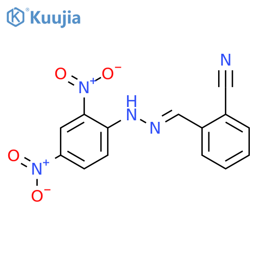 Benzonitrile, 2-[[(2,4-dinitrophenyl)hydrazono]methyl]- structure