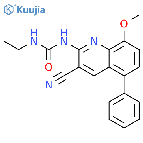 Urea, N-(3-cyano-8-methoxy-5-phenyl-2-quinolinyl)-N'-ethyl- structure