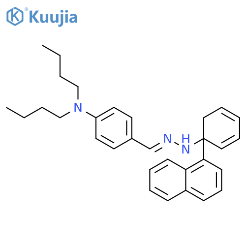 Benzaldehyde, 4-(dibutylamino)-, 1-naphthalenylphenylhydrazone structure