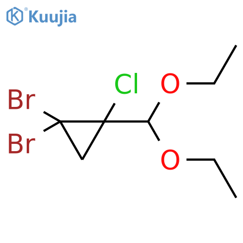 1,1-Dibromo-2-chloro-2-(diethoxymethyl)-cyclopropane structure