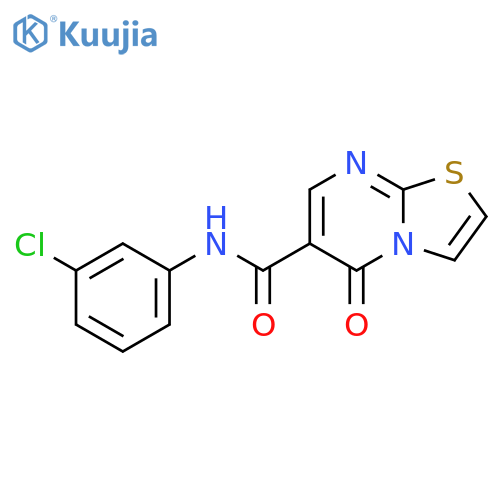 N-(3-chlorophenyl)-5-oxo-5H-1,3thiazolo3,2-apyrimidine-6-carboxamide structure