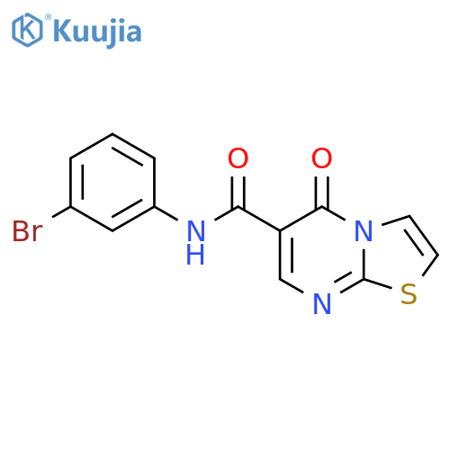 N-(3-bromophenyl)-5-oxo-5H-1,3thiazolo3,2-apyrimidine-6-carboxamide structure