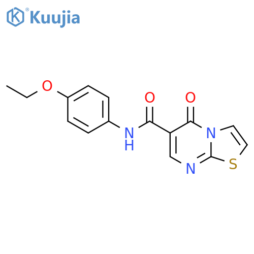 N-(4-ethoxyphenyl)-5-oxo-5H-1,3thiazolo3,2-apyrimidine-6-carboxamide structure