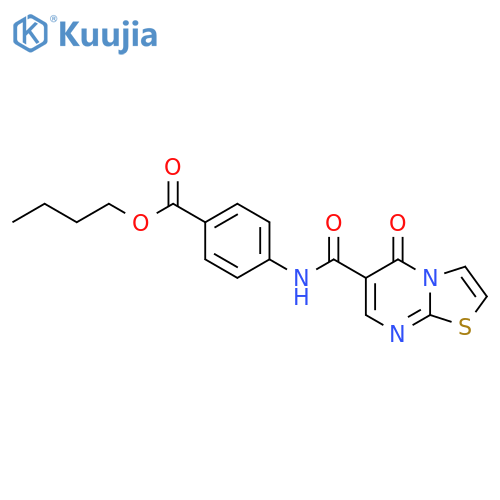 butyl 4-{5-oxo-5H-1,3thiazolo3,2-apyrimidine-6-amido}benzoate structure