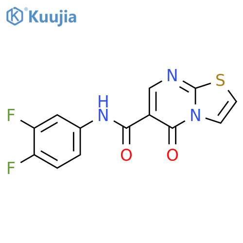 N-(3,4-difluorophenyl)-5-oxo-5H-1,3thiazolo3,2-apyrimidine-6-carboxamide structure