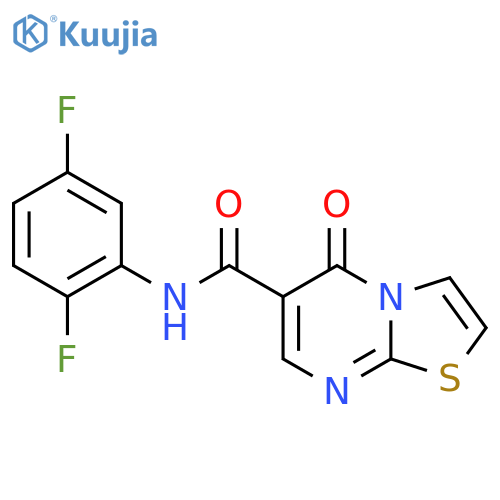 N-(2,5-difluorophenyl)-5-oxo-5H-1,3thiazolo3,2-apyrimidine-6-carboxamide structure