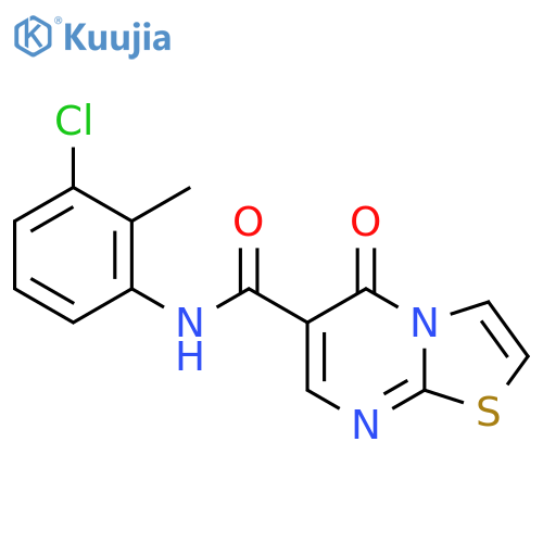 N-(3-chloro-2-methylphenyl)-5-oxo-5H-1,3thiazolo3,2-apyrimidine-6-carboxamide structure