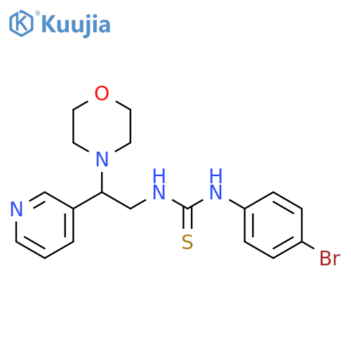 1-(4-bromophenyl)-3-2-(morpholin-4-yl)-2-(pyridin-3-yl)ethylthiourea structure