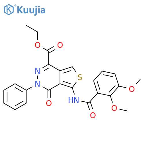 ethyl 5-(2,3-dimethoxybenzamido)-4-oxo-3-phenyl-3H,4H-thieno3,4-dpyridazine-1-carboxylate structure