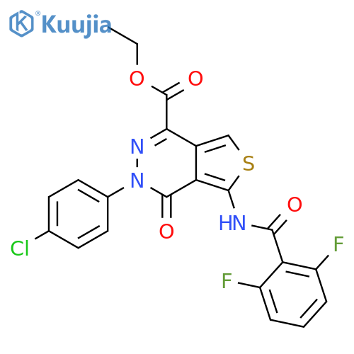 ethyl 3-(4-chlorophenyl)-5-(2,6-difluorobenzamido)-4-oxo-3H,4H-thieno3,4-dpyridazine-1-carboxylate structure