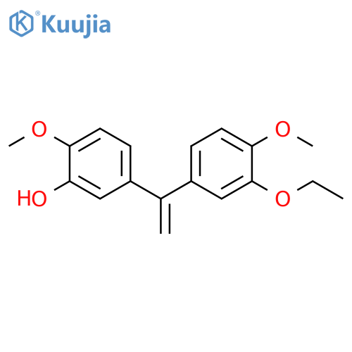 Phenol, 5-[1-(3-ethoxy-4-methoxyphenyl)ethenyl]-2-methoxy- structure