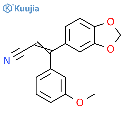 2-Propenenitrile, 3-(1,3-benzodioxol-5-yl)-3-(3-methoxyphenyl)- structure