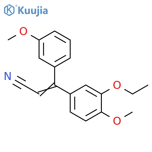 2-Propenenitrile, 3-(3-ethoxy-4-methoxyphenyl)-3-(3-methoxyphenyl)- structure