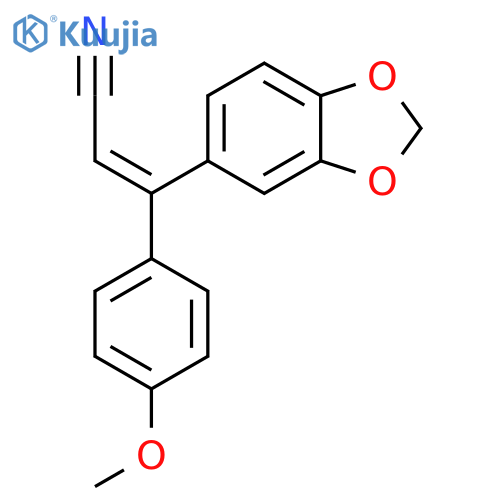 2-Propenenitrile, 3-(1,3-benzodioxol-5-yl)-3-(4-methoxyphenyl)-, (2Z)- structure