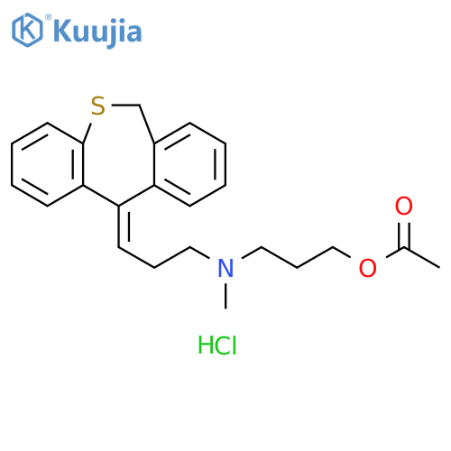 1-Propanol, 3-[(3-dibenzo[b,e]thiepin-11(6H)-ylidenepropyl)methylamino]-, acetate (ester), hydrochloride, (E)- (9CI) structure