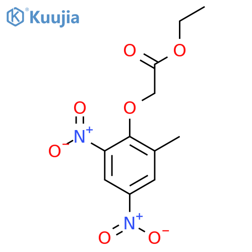 Ethyl (2-methyl-4,6-dinitrophenoxy)acetate structure