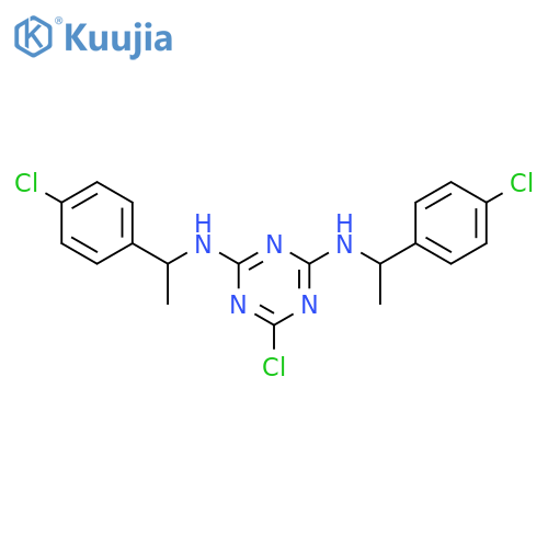 1,3,5-Triazine-2,4-diamine, 6-chloro-N,N'-bis[1-(4-chlorophenyl)ethyl]- structure