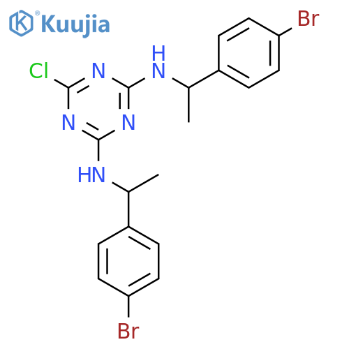 1,3,5-TRIAZINE-2,4-DIAMINE, N,N'-BIS[1-(4-BROMOPHENYL)ETHYL]-6-CHLORO- structure
