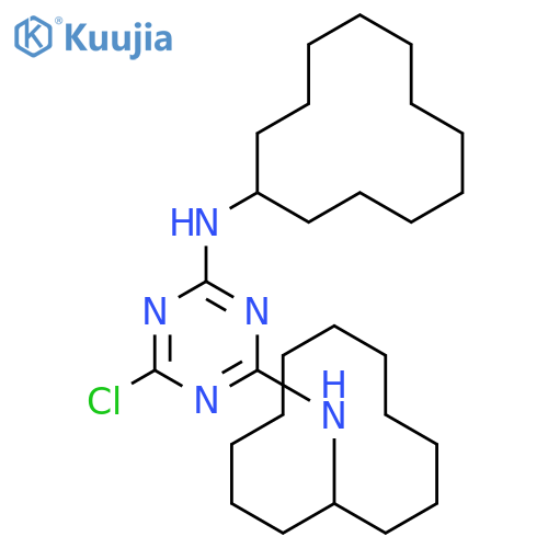 1,3,5-TRIAZINE-2,4-DIAMINE, 6-CHLORO-N,N'-DICYCLODODECYL- structure