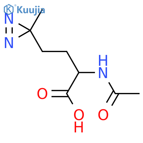 2-acetamido-4-(3-methyl-3H-diazirin-3-yl)butanoic acid structure