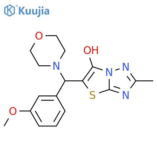 5-(3-methoxyphenyl)(morpholin-4-yl)methyl-2-methyl-1,2,4triazolo3,2-b1,3thiazol-6-ol structure
