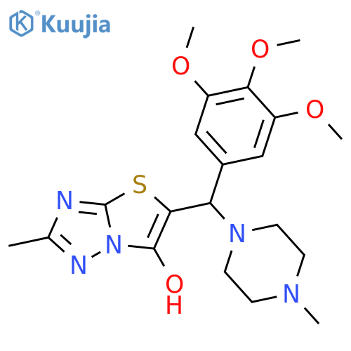 2-methyl-5-(4-methylpiperazin-1-yl)(3,4,5-trimethoxyphenyl)methyl-1,2,4triazolo3,2-b1,3thiazol-6-ol structure