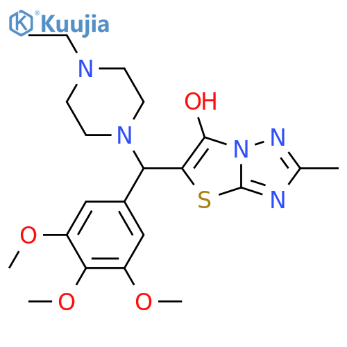 5-(4-ethylpiperazin-1-yl)(3,4,5-trimethoxyphenyl)methyl-2-methyl-1,2,4triazolo3,2-b1,3thiazol-6-ol structure