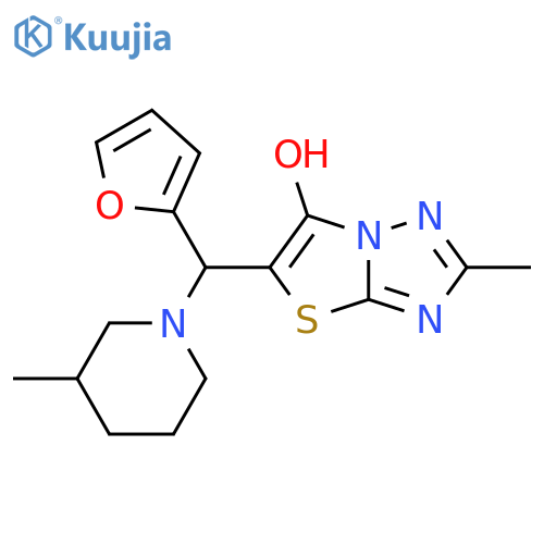 5-(furan-2-yl)(3-methylpiperidin-1-yl)methyl-2-methyl-1,2,4triazolo3,2-b1,3thiazol-6-ol structure
